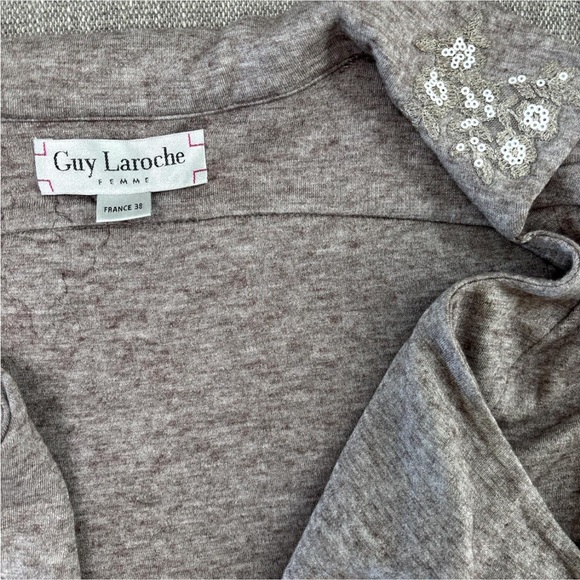 Guy Laroche Gray Waterfall Cardigan Sweater - Picture 4 of 6